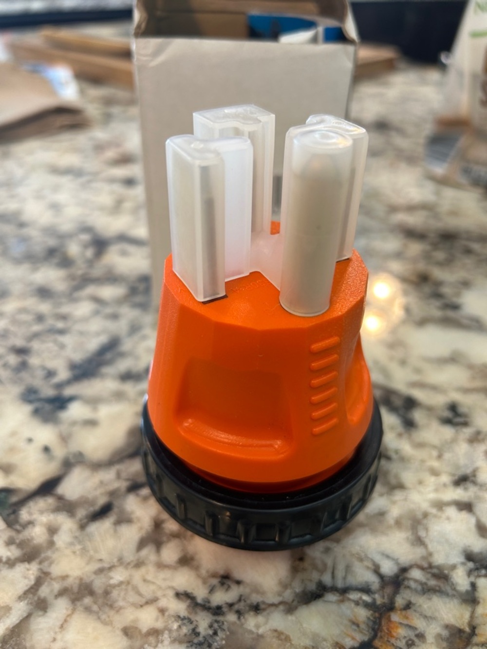 Orange RV adapter 50 amp male 30 amp female. Brand new.